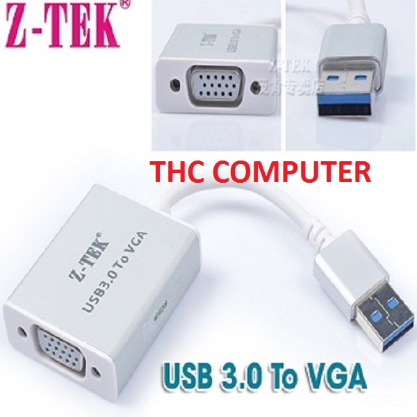 Cáp USB 3.0 to VGA Z-tek ZY197 Cao cấp